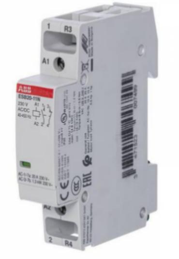 Контактор модульный ABB ESB20-11N-06, 20A, 1NO+1NC, 230VAC/DC, 1M